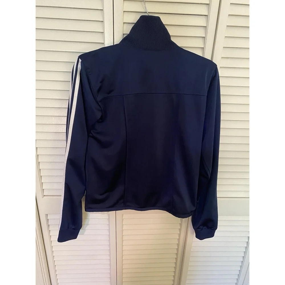 Vintage Early 2000s Adidas Track Jacket Men's M Navy Blue‎ Y2K Retro Sportswear